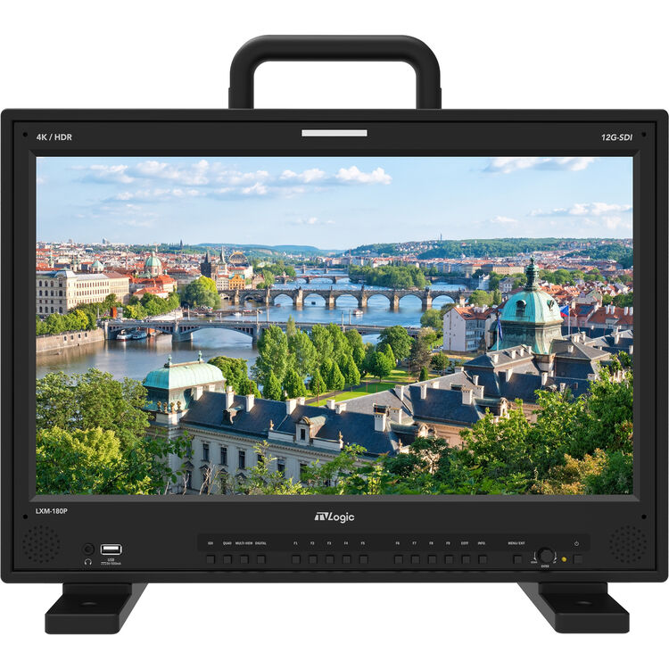 TVLogic LXM-180P 18.4" DCI/UHD 4K Monitor with Cage-Type Housing and Handle