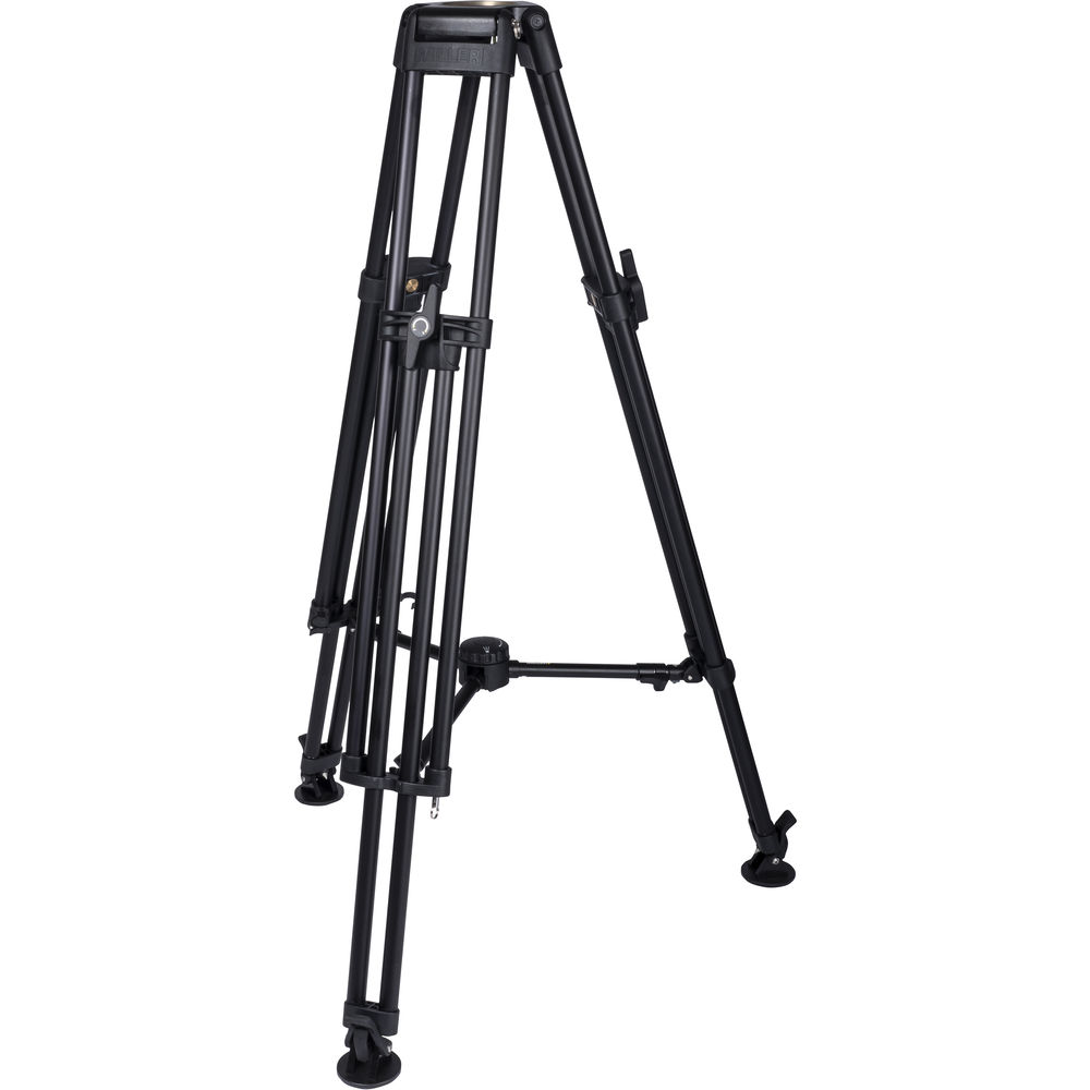 Miller HDC 100 1-Stage Tall Metal Alloy Tripod (Mid-Level Spreader Ready)