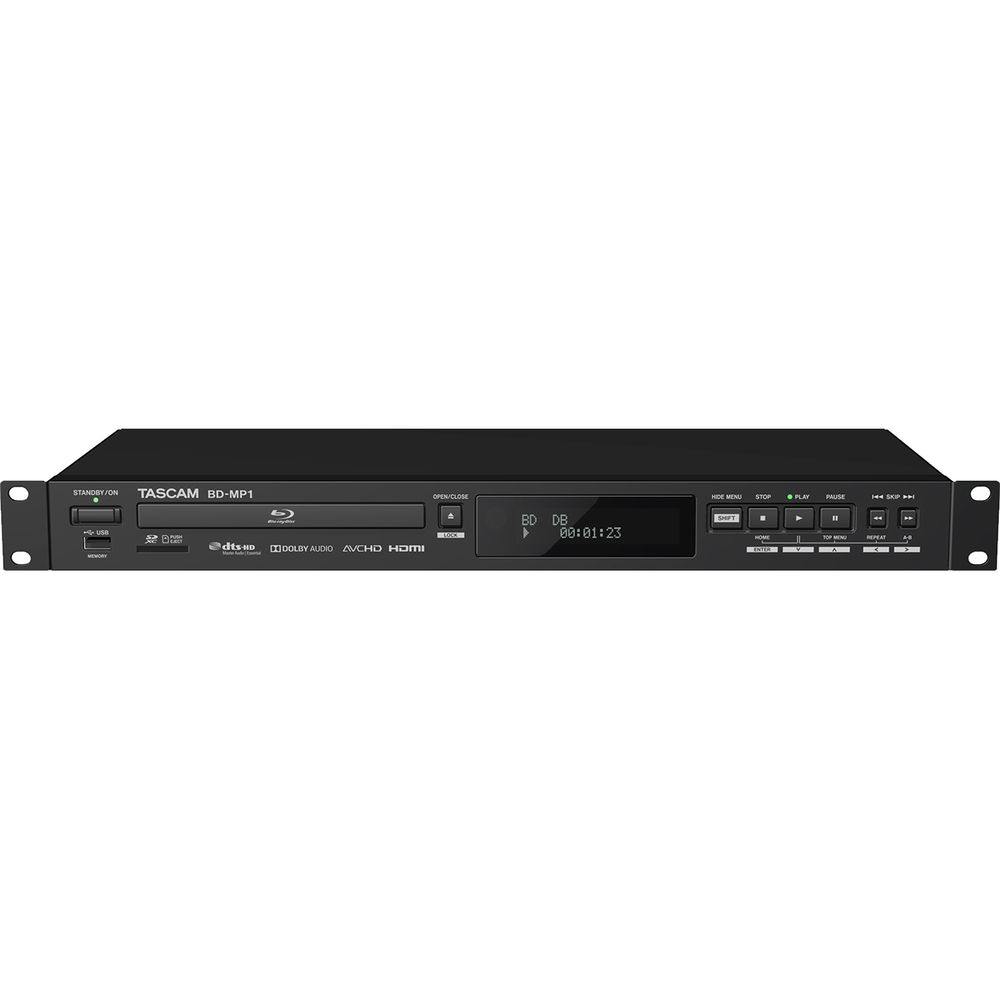 TASCAM BD-MP1 Rackmount Blu-ray and USB Media Player