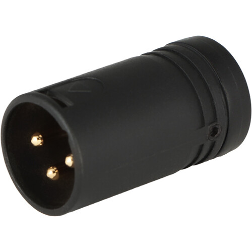 Cable Techniques Low-Profile Right-Angle XLR 3-Pin Male Connector (Standard Outlet, B-Shell, Black Cap)
