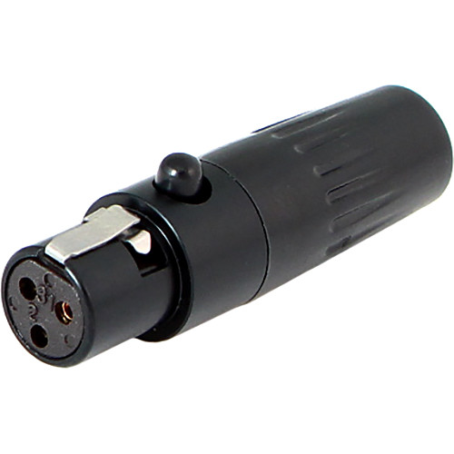 Cable Techniques TA3FL 3-Pin Female Mini-XLR Connector (Black, 6mm Outlet)