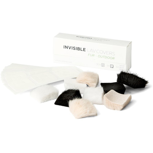 Bubblebee Industries Invisible Lav Fur Covers Outdoor Kit (3 Beige, 3 Black, 3 White, 30 Pieces of Tape)