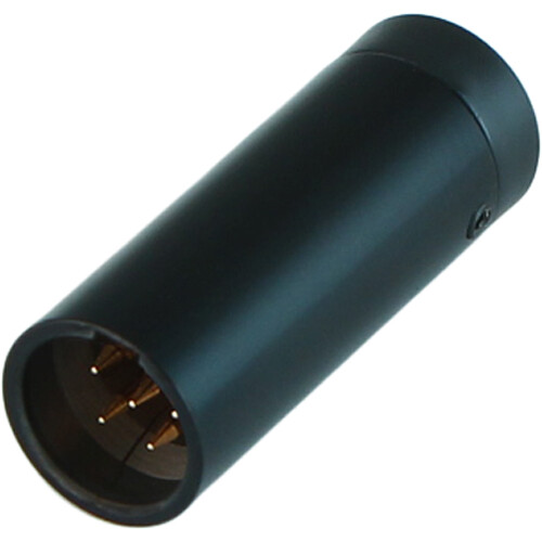 Cable Techniques Low-Profile Right-Angle 5-Pin Male Mini XLR Connector (3.2mm, Black Cap)