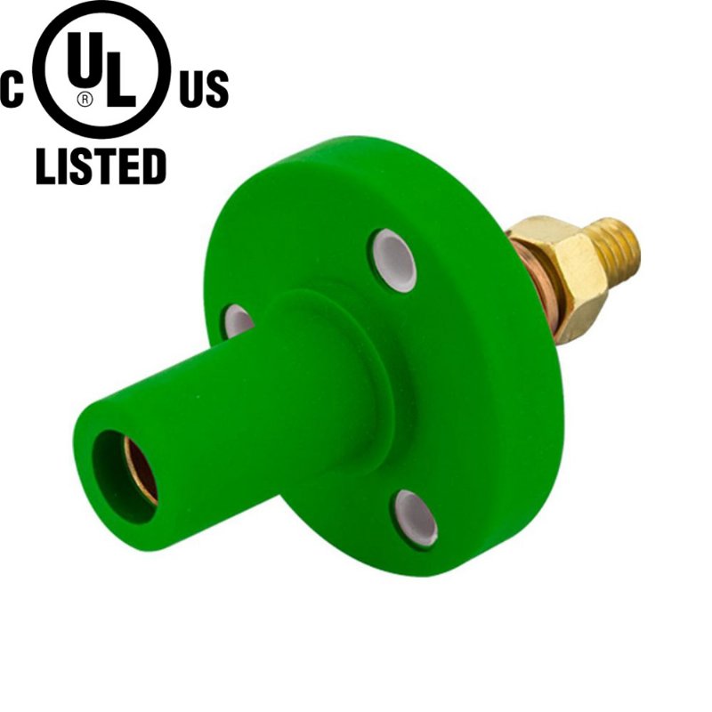 KUPO K-LOK 150A Single-pole Stud Female Receptacle- Green