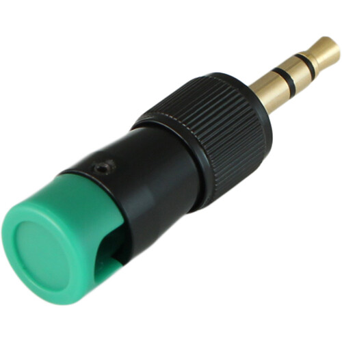 Cable Techniques CT-LPS-T35L-G Low-Profile Right-Angle 3.5mm TRS Screw-Locking Connector (Green)