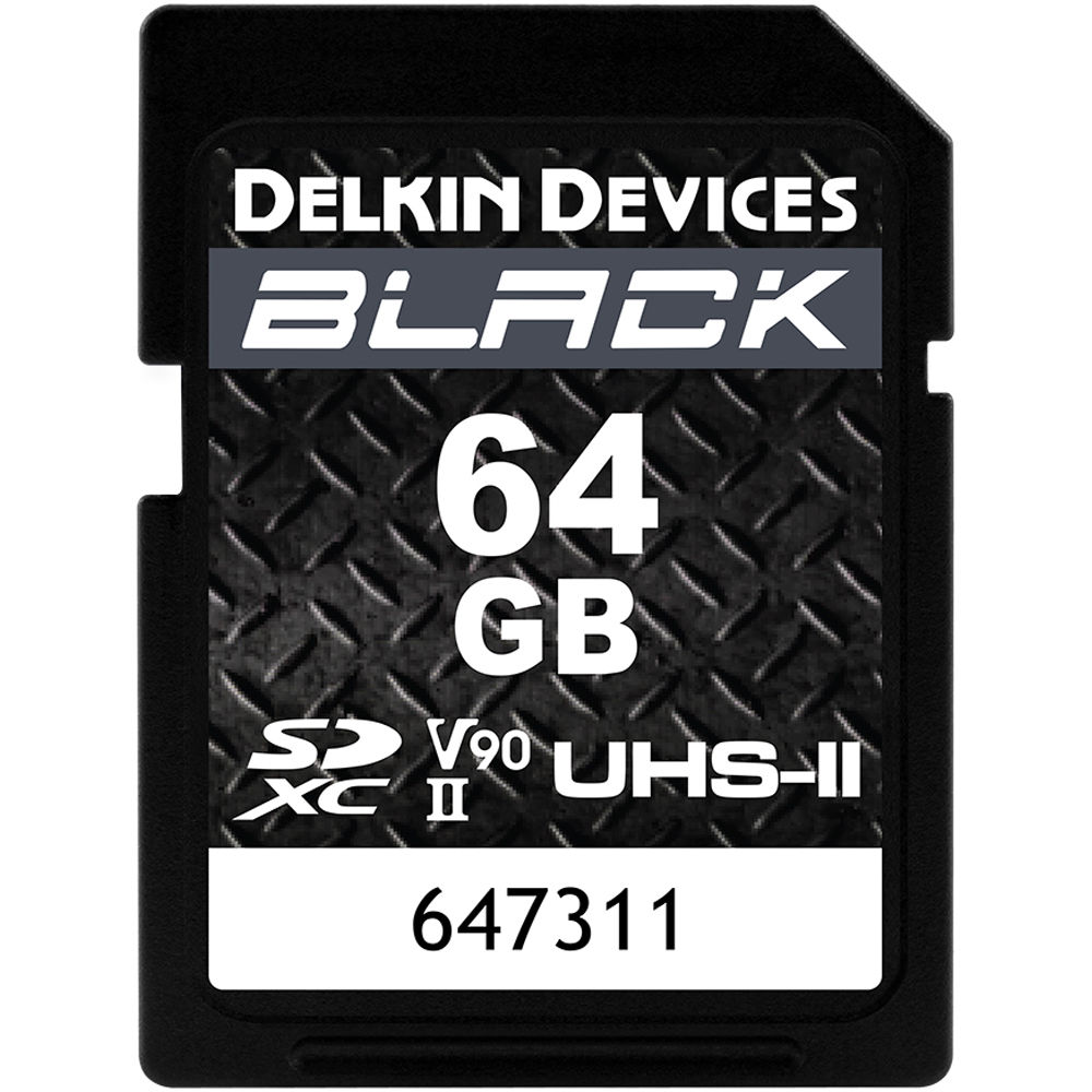 Delkin Devices 64GB BLACK UHS-II SDXC Memory Card