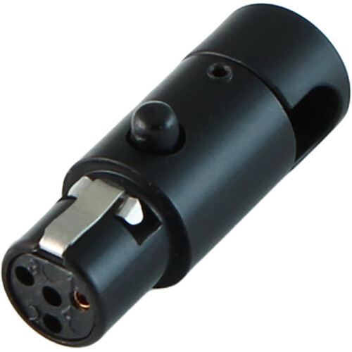 Cable Techniques LPS Low-Profile Right-Angle TA4F Connector (Large Outlet, Black Cap)