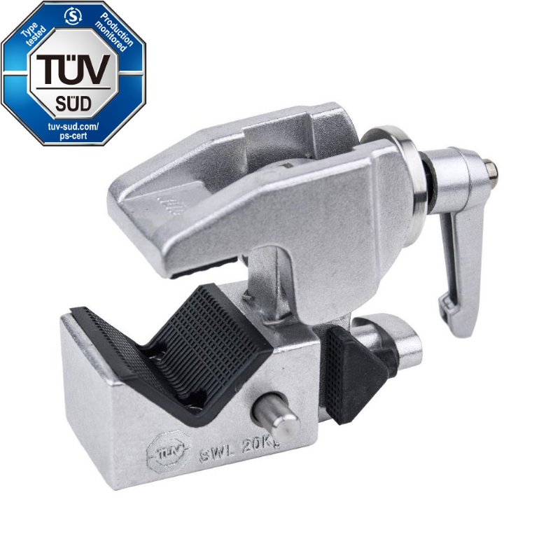 KUPO KCP-710 SUPER CLAMP WITH ADJUSTABLE HANDLE SILVER