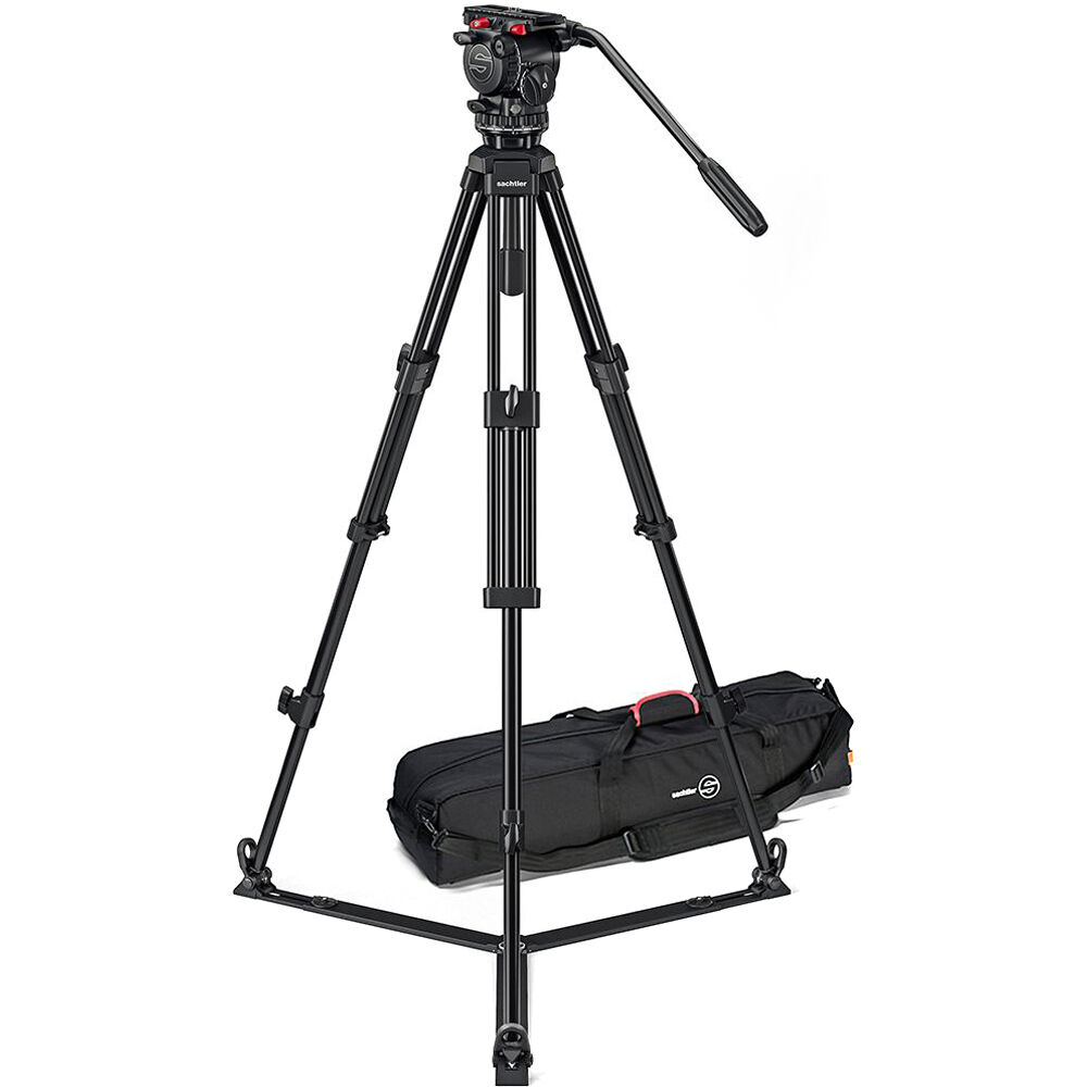 Sachtler System FSB 8 Mk II Sideload and 75/2 Aluminum Tripod Legs with Ground Spreader and Bag