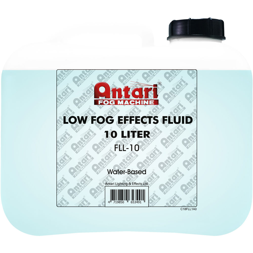 Antari FLL-10 Low Fog Effects Fluid for Antari Fog Machines (2.6 Gallon, Blue Formula)