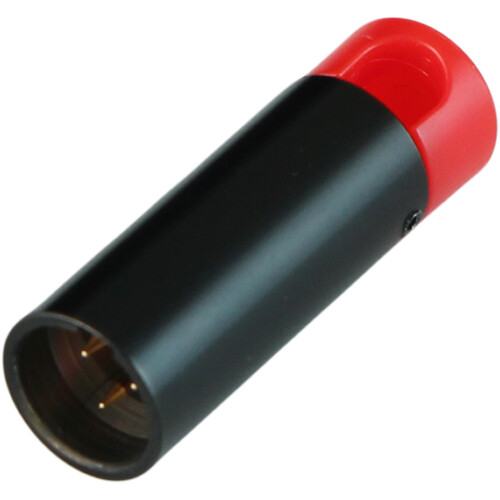 Cable Techniques Low-Profile Right-Angle Mini-XLR 3-Pin Male Connector with Adjustable Exit (Large Outlet, Red Cap)