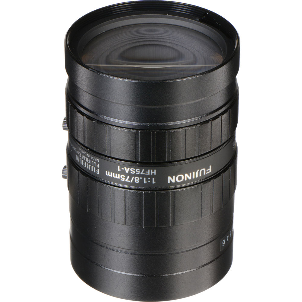 Fujinon HF75SA-1 75mm f/1.8 C-Mount Fixed Focal Lens for 5 Megapixel Cameras, Metal Mount