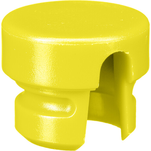 Cable Techniques Low-Profile Cap for Low-Profile XLR Connectors, Outlet for up to 6.0mm OD Cable (Large, Yellow)