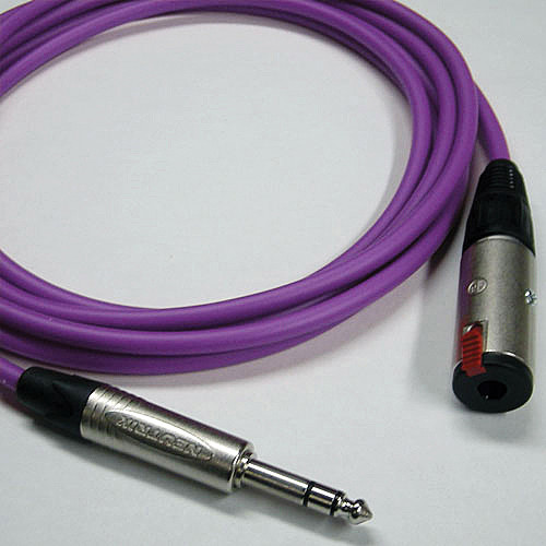 Canare Starquad TRSM-TRSF Extension Cable (Purple, 100')