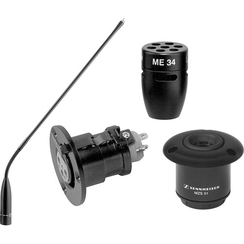 Sennheiser IS Series Gooseneck Microphone Package - Includes: MZH-3040 Gooseneck, MZT-30 XLR Flange, MZS-31 Shock-mount