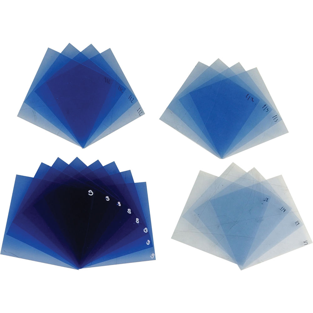 Dedolight 20-Piece Mixed Blue Filter Set (3 x 3")