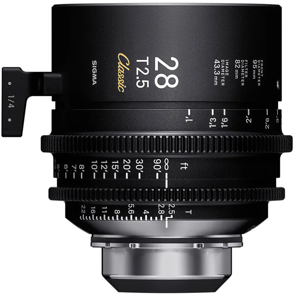 Sigma 28mm T2.5 FF Classic Cine Prime Lens with /i Technology (PL Mount, Meters)