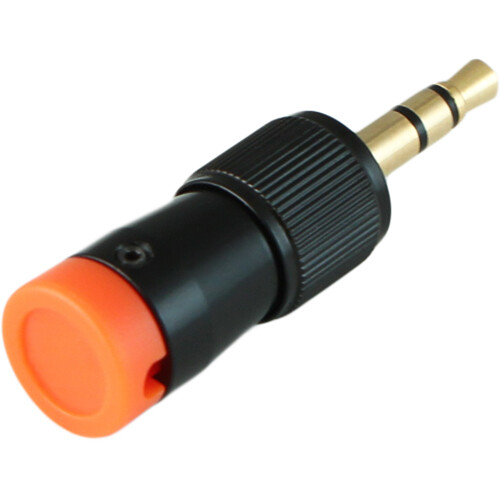 Cable Techniques CT-LPS-T35-N Low-Profile Right-Angle 3.5mm TRS Screw-Locking Connector (Orange)