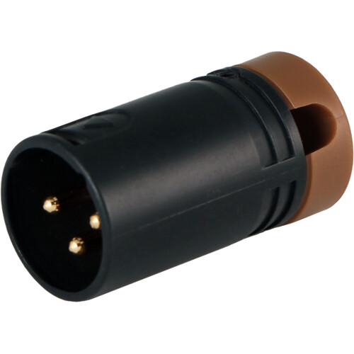 Cable Techniques Low-Profile Right-Angle XLR 3-Pin Male Connector (Large Outlet, A-Shell, Brown Cap)