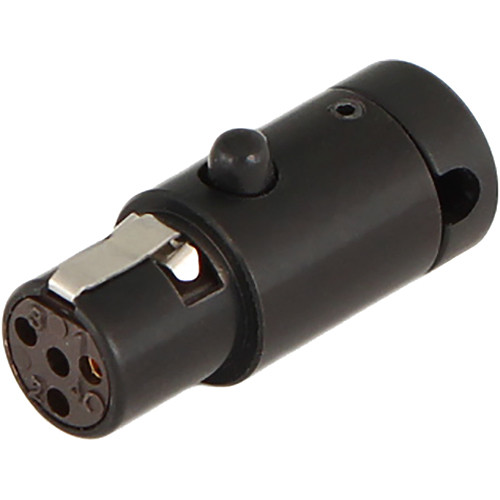 Cable Techniques LPS Low-Profile Right-Angle TA4F Connector (Standard Outlet, Black Cap)