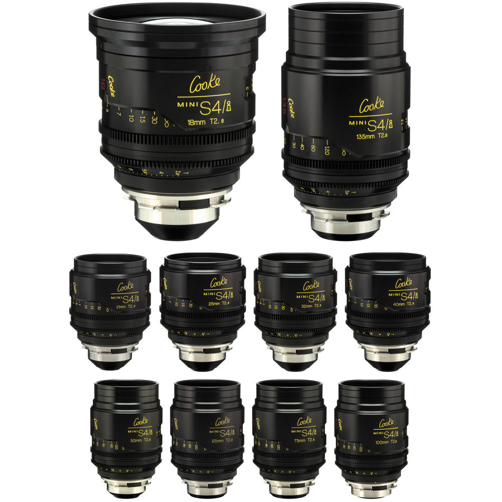 Cooke miniS4/i Cine Lens Set of Ten Lenses, 18 to 135mm (Feet)