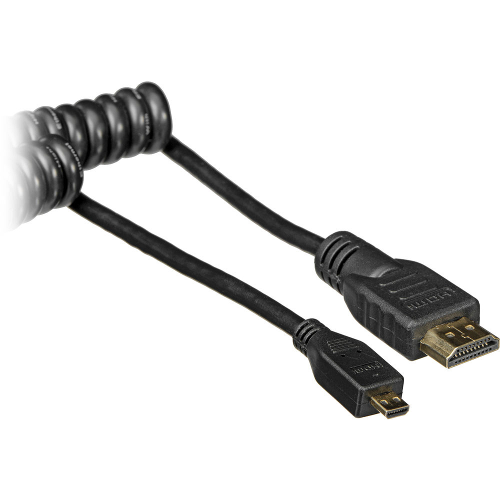 Atomos Coiled Micro-HDMI to HDMI Cable (19.7 to 25.6")