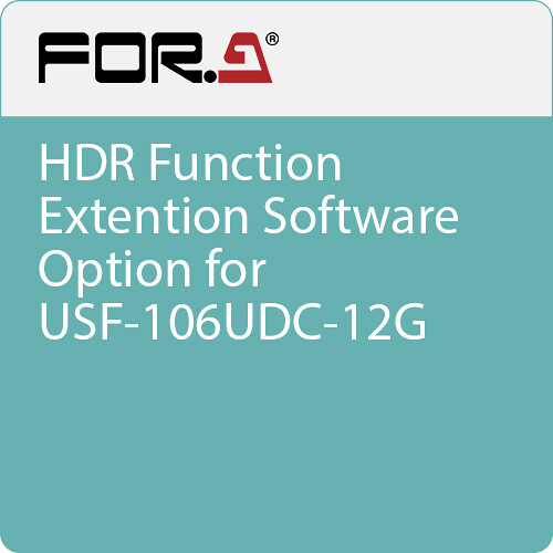 For.A HDR Function Extention Software Option for USF-106UDC-12G