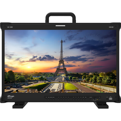 TVLogic LXM-240P 23.8" DCI/UHD 4K Monitor with Cage-Type Housing and Handle