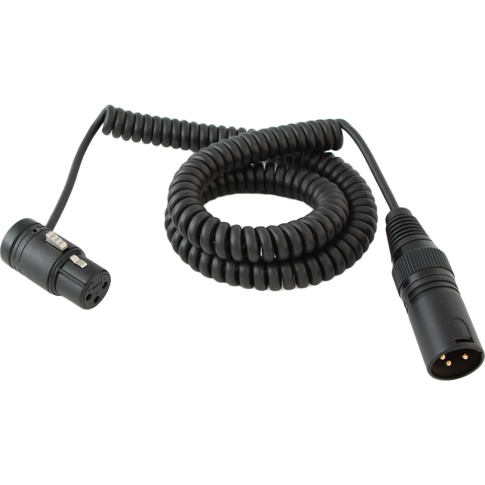 Cable Techniques Coiled Boompole-to-Mixer Cable with Low-Profile XLR-3F Connector (18" to 6')