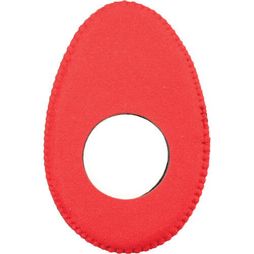 Bluestar Oval Long Viewfinder Eyecushion (Ultrasuede, Red)
