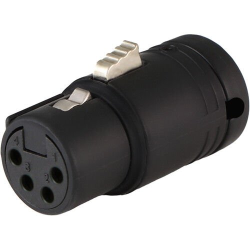 Cable Techniques Low-Profile Right-Angle XLR 4-Pin Female Connector with Adjustable Exit (Standard Outlet)