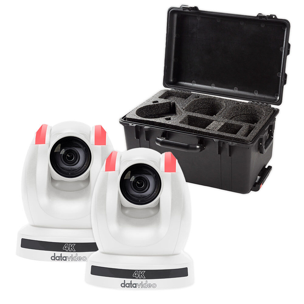Datavideo Mobile PTZ Kit with 2 x PTC-280 Cameras and HC-800FS Carry Case (White)