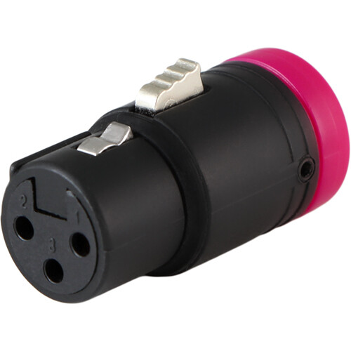 Cable Techniques Low-Profile Right-Angle XLR 3-Pin Female Connector (Standard Outlet, B-Shell, Purple Cap)