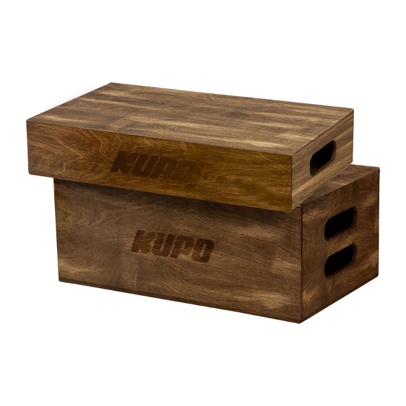 KUPO Brown Stained Apple Box Set Half And Full Size
