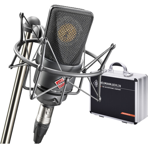 Neumann TLM 103 Large-Diaphragm Cardioid Condenser Microphone (Mono Set, Black)