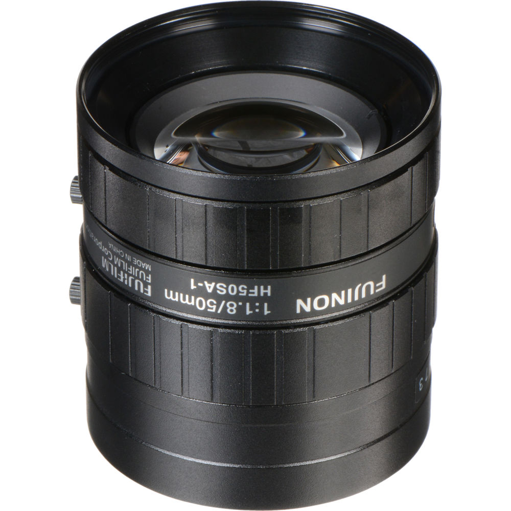 Fujinon HF50SA-1 2/3" C-Mount 50mm f/1.8 Manual Iris Lens for 5 Megapixel Camera