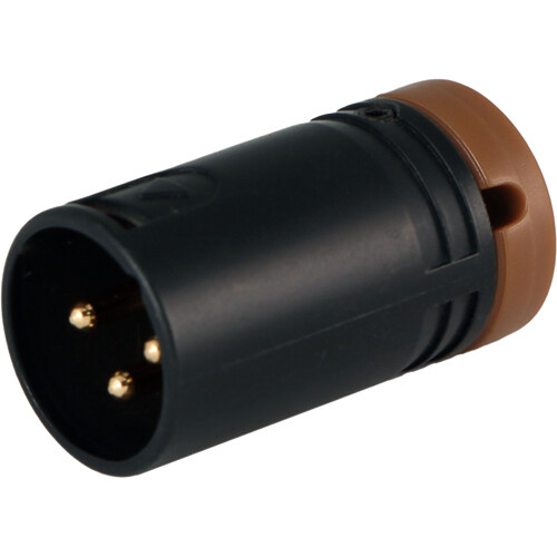 Cable Techniques Low-Profile Right-Angle XLR 3-Pin Male Connector (Standard Outlet, A-Shell, Brown Cap)