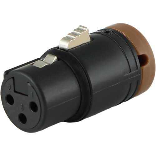 Cable Techniques Low-Profile Right-Angle XLR 3-Pin Female Connector (Standard Outlet, A-Shell, Brown Cap)
