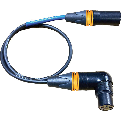 Cable Techniques CT-PXR-18N Lectrosonics UCR Receiver Bag Cable - XLR-3F RA to XLR-3M (18", Orange XLR Ring)