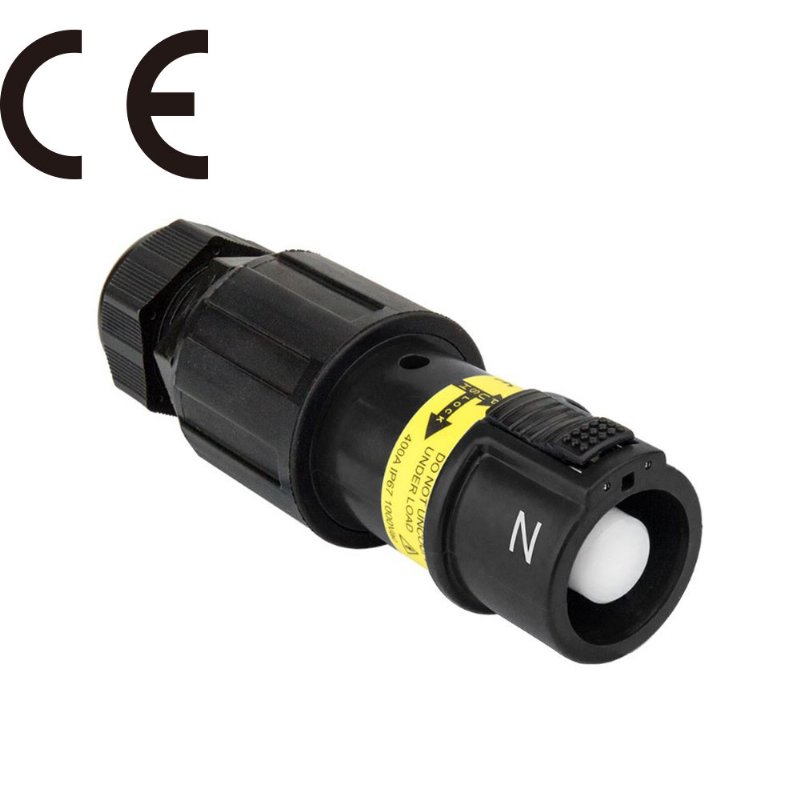 KUPO PowerFit Single-pole Line Source Connector - Neutral Black