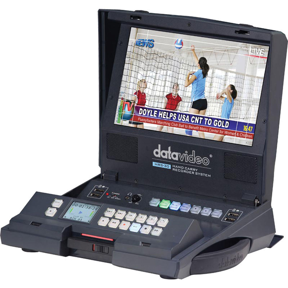 Datavideo HRS-30 Portable Hand Carried SD/HD-SDI Recorder with Built-In 10.1" Monitor