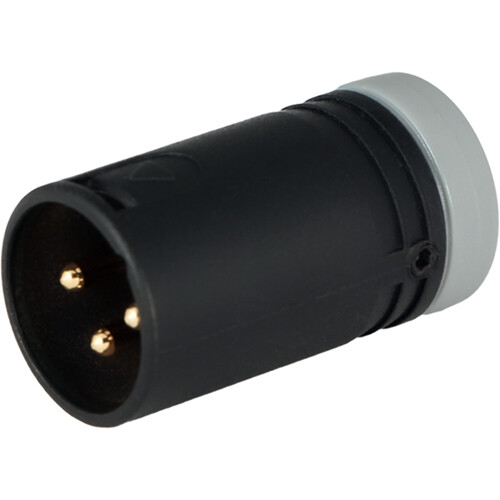 Cable Techniques Low-Profile Right-Angle XLR 3-Pin Male Connector (Standard Outlet, B-Shell, Gray Cap)